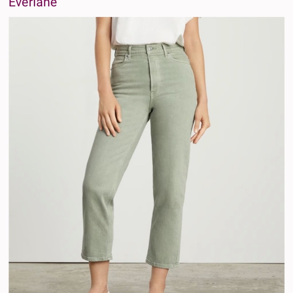 Everlane Way High Jean - sage green